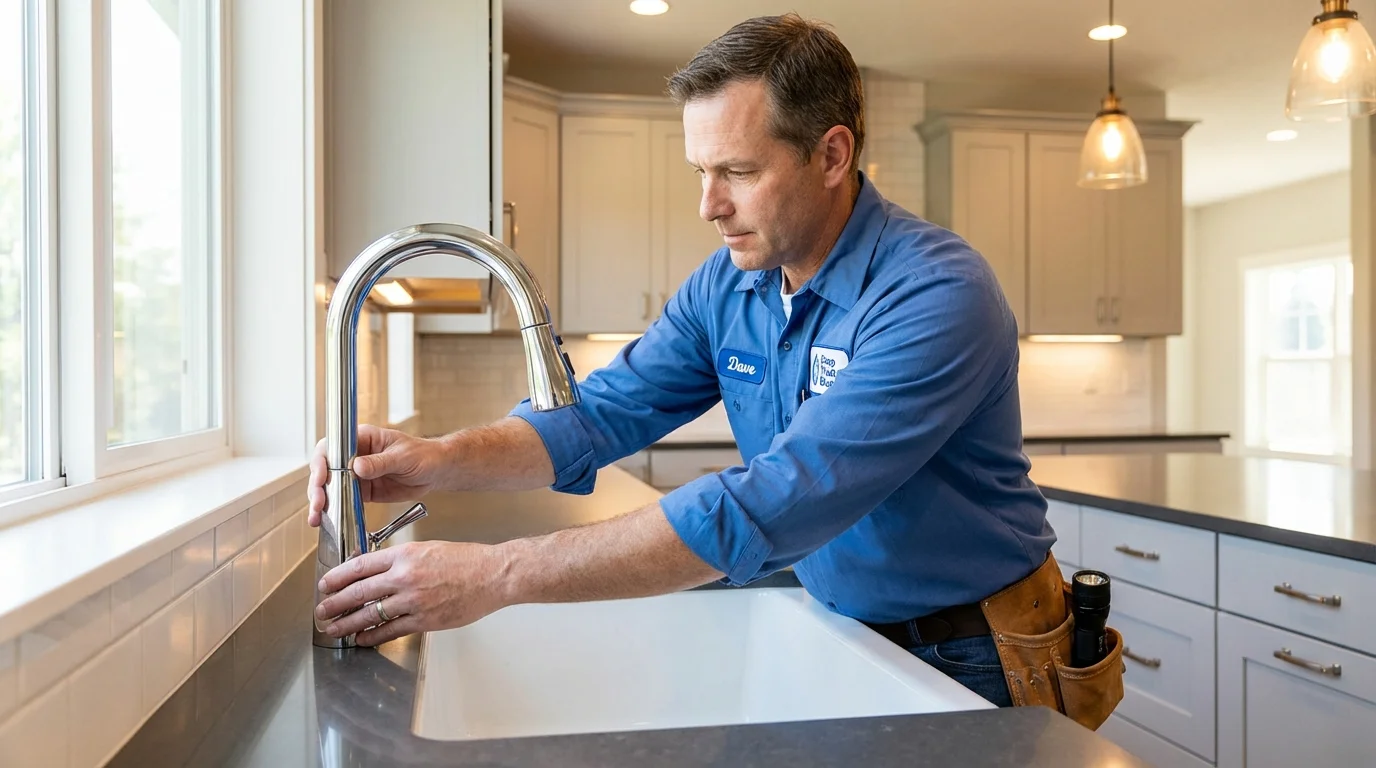 Kitchen faucet installation by Johns Plumbing LLC in Dillsburg